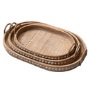 Oval Rattan Serving Tray