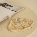 Organic Travertine Stone Display Tray