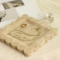Travertine Scalloped Tray