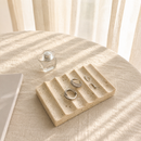 Ribbed Natural Stone Soap Dish