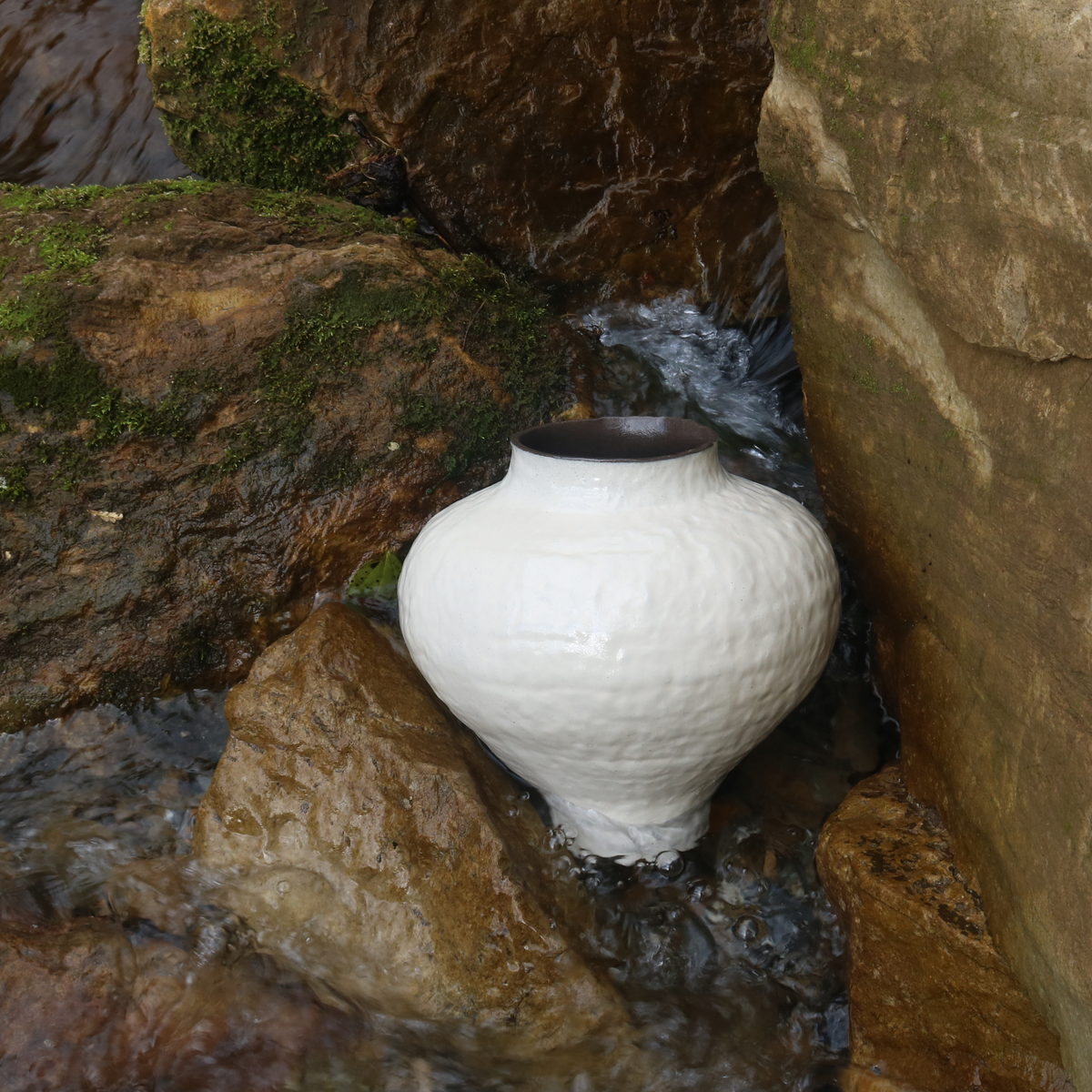 Textured Rounded Ceramic Vase