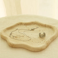 Organic Travertine Stone Display Tray