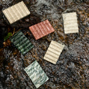 Ribbed Natural Stone Soap Dish