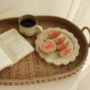 Oval Rattan Serving Tray