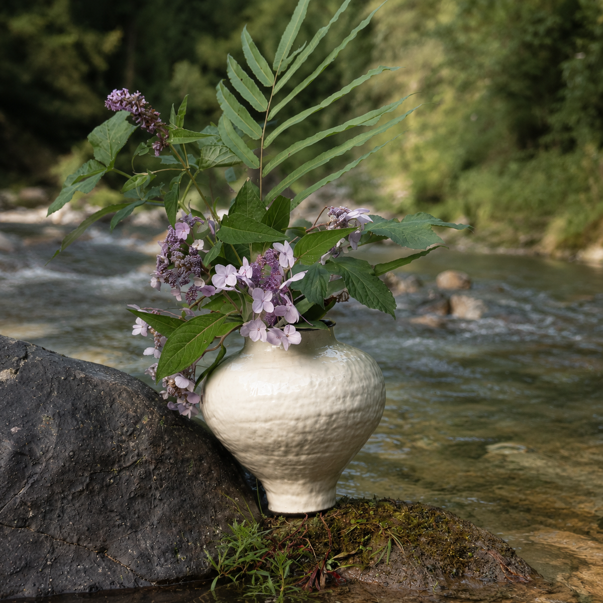 Textured Rounded Ceramic Vase