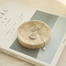 Round Travertine Catchall Tray