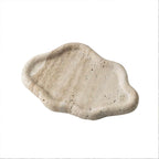 Handcrafted Natural Stone Tray – Organic Travertine Plate for Minimal & Wabi-Sabi Interiors