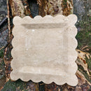 Travertine Scalloped Tray