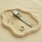 Handcrafted Natural Stone Tray – Organic Travertine Plate for Minimal & Wabi-Sabi Interiors