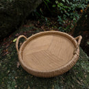 Round Rattan Serving Tray