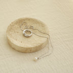 Natural Travertine Round Soap Dish – Minimal Stone Bathroom Tray (10cm)
