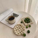 Handcrafted Marble Checkerboard Tray