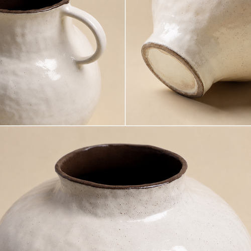Textured Rounded Ceramic Vase