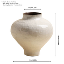 Textured Rounded Ceramic Vase