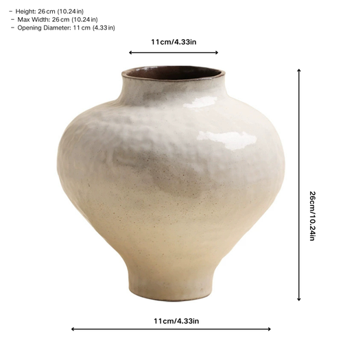 Textured Rounded Ceramic Vase