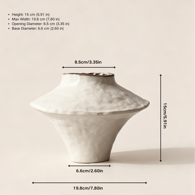 Flared Sculptural Ceramic Vase