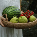 Round Rattan Serving Tray