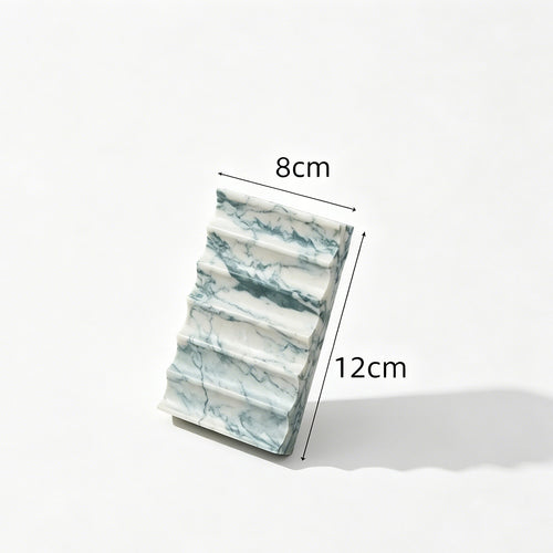 Ribbed Natural Stone Soap Dish