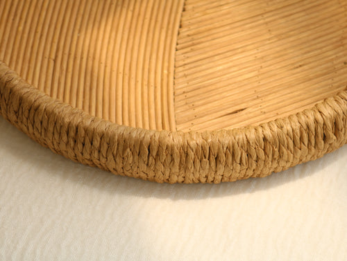 Round Rattan Serving Tray
