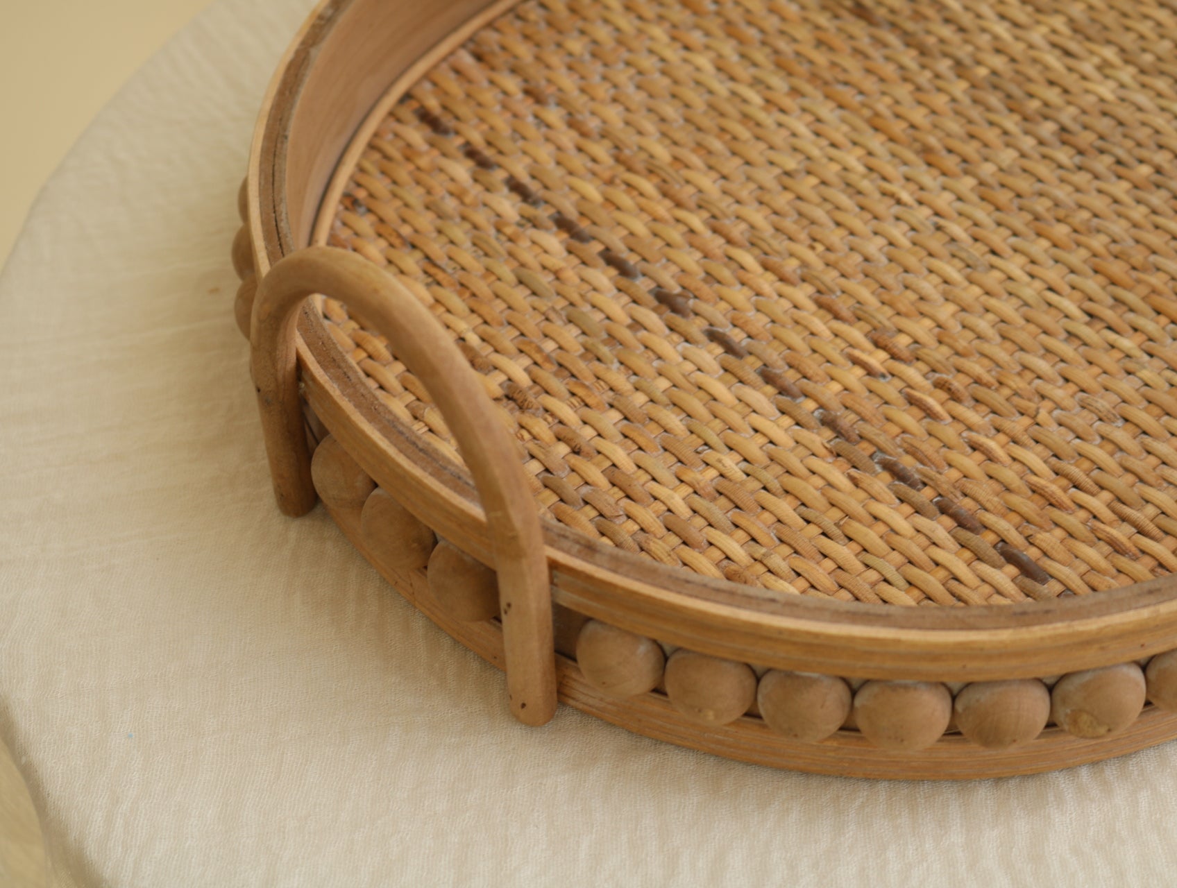 Oval Rattan Serving Tray