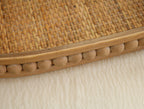 Handwoven Oval Rattan Serving Tray with Handles – Natural Woven Decorative Tray
