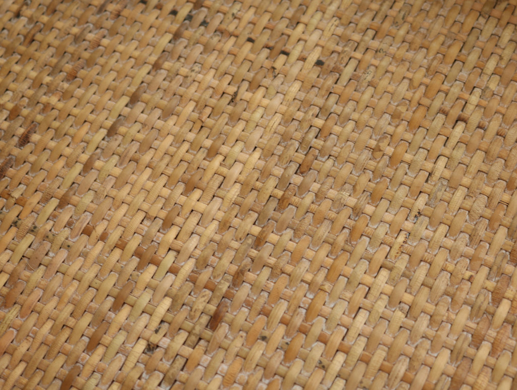 Handwoven Oval Rattan Serving Tray with Handles – Natural Woven Decorative Tray