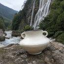 White Double-Handle Ceramic Vase