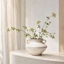 White Double-Handle Ceramic Vase