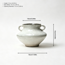 White Double-Handle Ceramic Vase