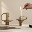 Sculptural Handled Ceramic Candle Holder