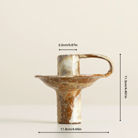 Sculptural Handled Ceramic Candle Holder