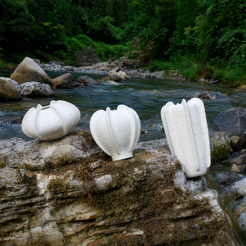 Sculptural Petal Ceramic Vase