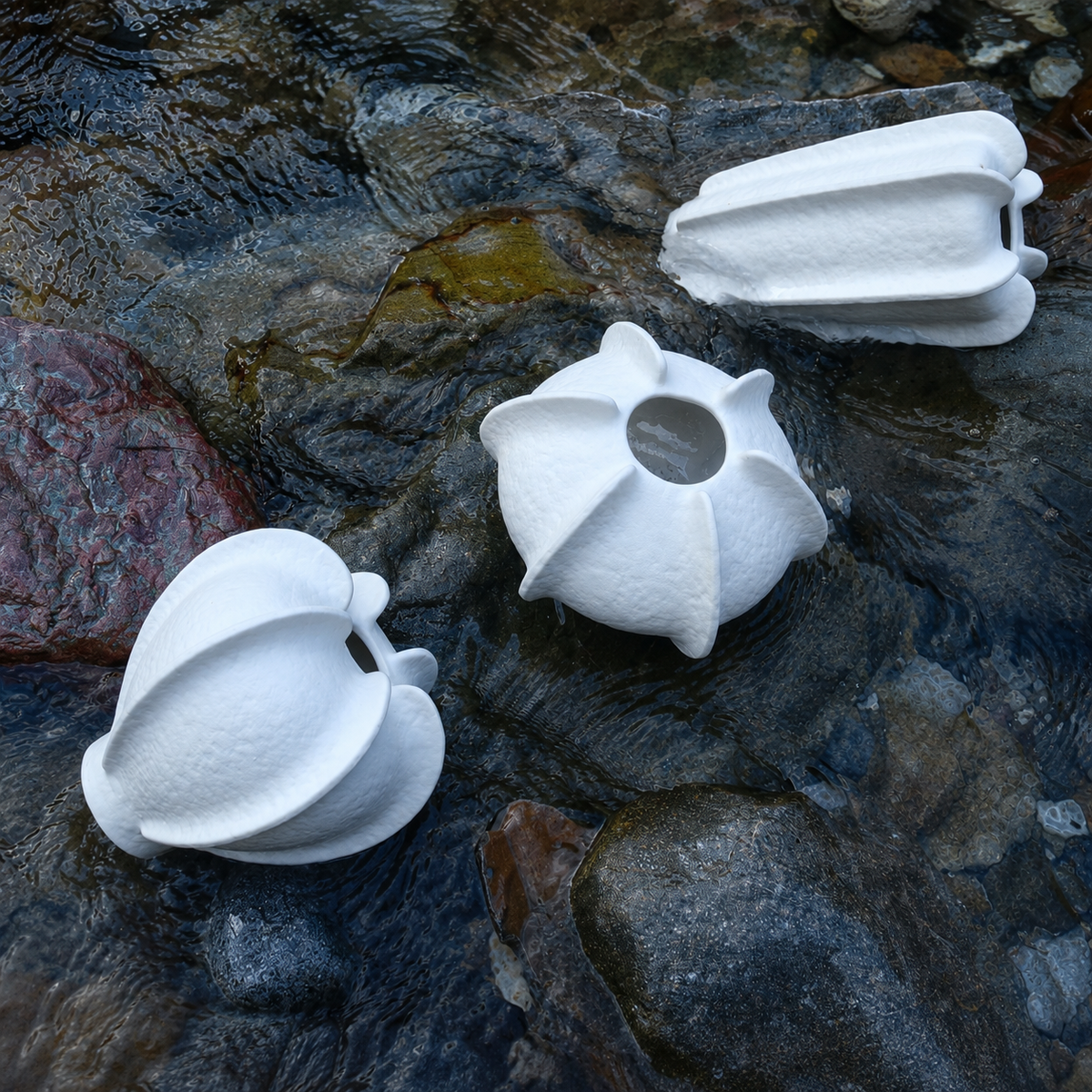 Sculptural Petal Ceramic Vase