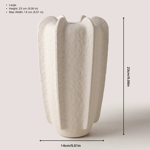 Sculptural Petal Ceramic Vase