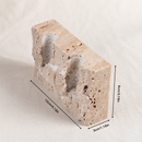 Raw Sculptural Travertine Candle Holder