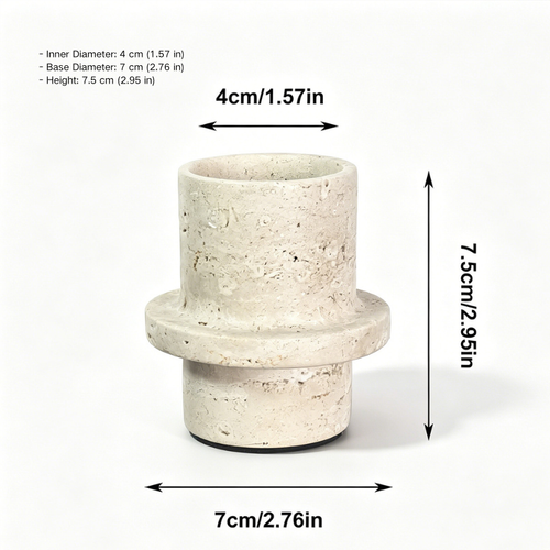 Sculptural Marble Candle Holder