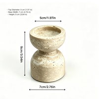 Sculptural Marble Candle Holder