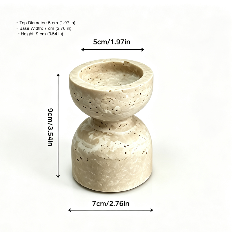 Sculptural Marble Candle Holder