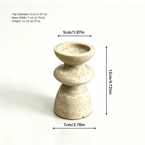 Sculptural Marble Candle Holder