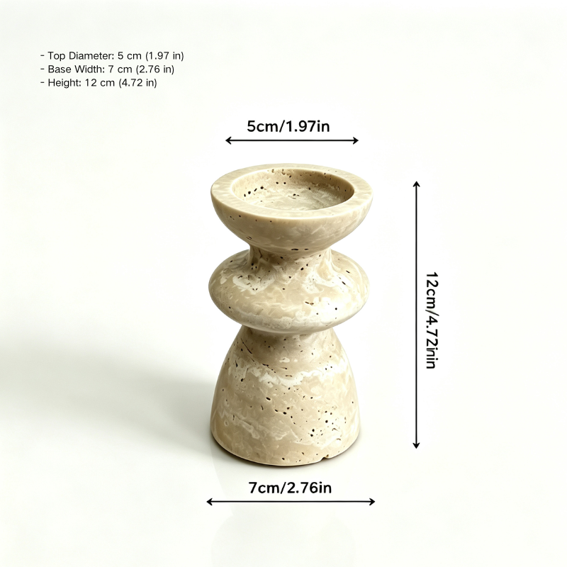 Sculptural Marble Candle Holder