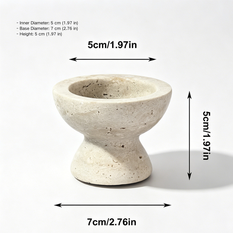 Sculptural Marble Candle Holder